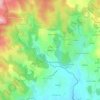 Mappa topografica Belaubre, altitudine, rilievo