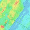 Mappa topografica Lenox Hill, altitudine, rilievo