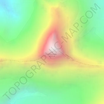 Mappa topografica Artesonraju, altitudine, rilievo