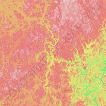 Mappa topografica La Tuque, altitudine, rilievo