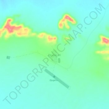 Mappa topografica Djugerari, altitudine, rilievo