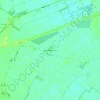 Mappa topografica Aia della Malvezza, altitudine, rilievo