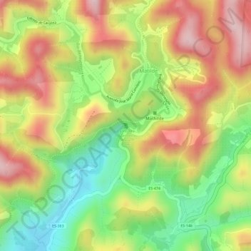 Mappa topografica Cachoeira Engenheiro Reeve, altitudine, rilievo