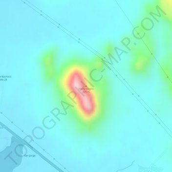 Mappa topografica Palos Verdes, altitudine, rilievo