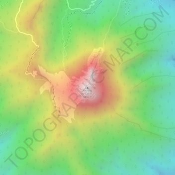 Mappa topografica Nevado de Colima, altitudine, rilievo