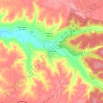 Mappa topografica Semideiro, altitudine, rilievo