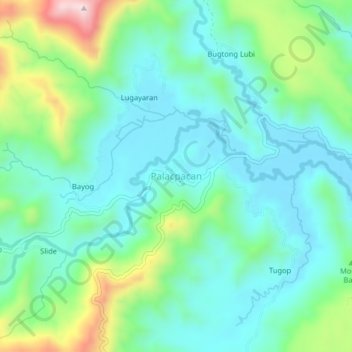 Mappa topografica Palacpacan, altitudine, rilievo