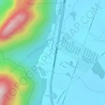 Mappa topografica Alto da Granja, altitudine, rilievo
