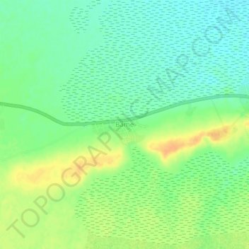 Mappa topografica Bame, altitudine, rilievo