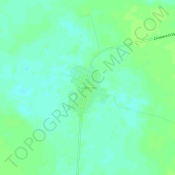 Mappa topografica Solferino, altitudine, rilievo