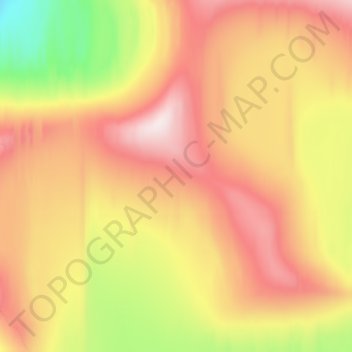 Mappa topografica Disraeli Glacier, altitudine, rilievo