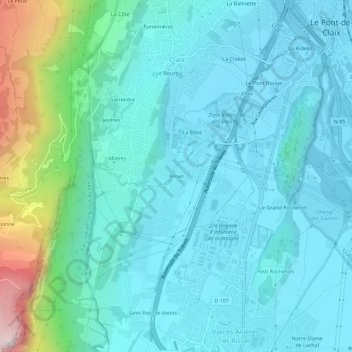 Mappa topografica Risset, altitudine, rilievo