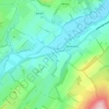 Mappa topografica Honeyburn, altitudine, rilievo