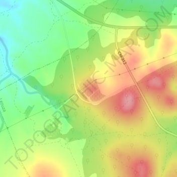 Mappa topografica Cerro Cotoño, altitudine, rilievo