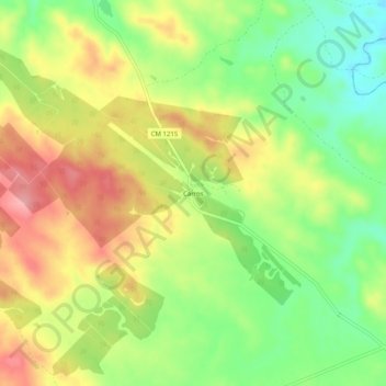 Mappa topografica Carros, altitudine, rilievo