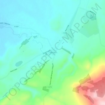 Mappa topografica Villa Frei, altitudine, rilievo
