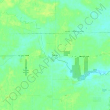 Mappa topografica Franks, altitudine, rilievo