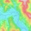 Mappa topografica Cardrona, altitudine, rilievo