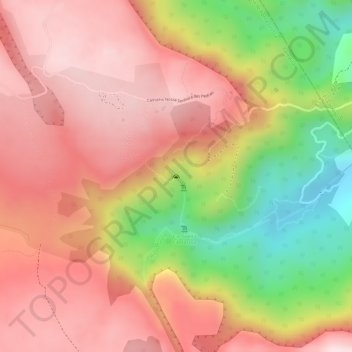 Mappa topografica Gruta do Cercado, altitudine, rilievo