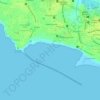 Mappa topografica Kollam Port, altitudine, rilievo