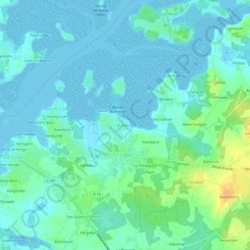 Mappa topografica Er Goh Ty, altitudine, rilievo