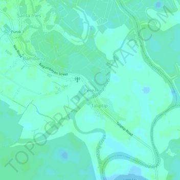 Mappa topografica Perez, altitudine, rilievo