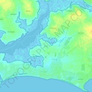 Mappa topografica Le Lic, altitudine, rilievo