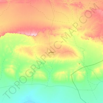 Mappa topografica Sui, altitudine, rilievo