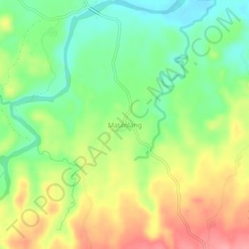 Mappa topografica Matanlang, altitudine, rilievo
