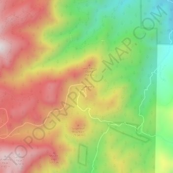 Mappa topografica Duffield, altitudine, rilievo