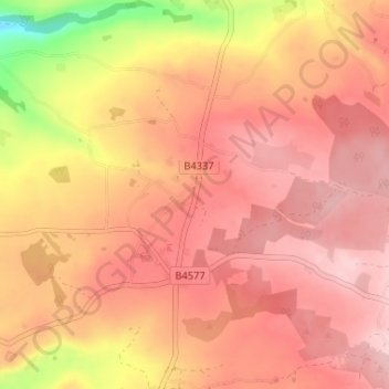 Mappa topografica Nebo, altitudine, rilievo