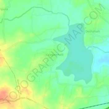 Mappa topografica Valagarehalli, altitudine, rilievo