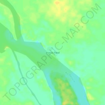 Mappa topografica Aliansa Topal, altitudine, rilievo