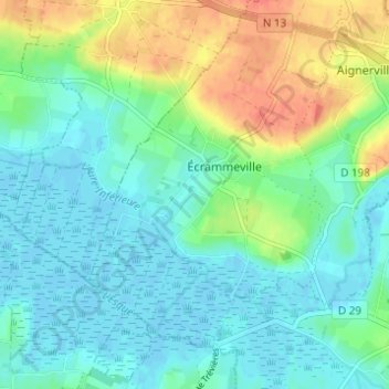 Mappa topografica Les Brais, altitudine, rilievo