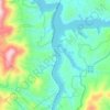 Mappa topografica Almond, altitudine, rilievo