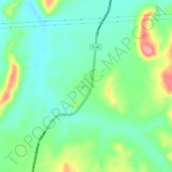 Mappa topografica Carrizal, altitudine, rilievo