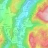 Mappa topografica Le Frêne, altitudine, rilievo