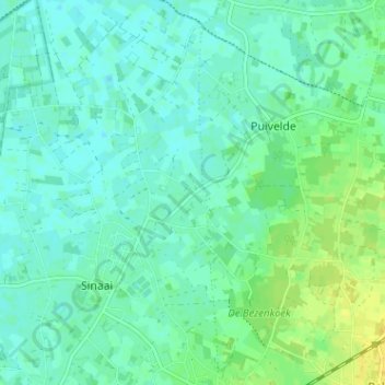 Mappa topografica Helsvuur, altitudine, rilievo