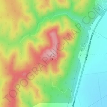 Mappa topografica Сакко, altitudine, rilievo