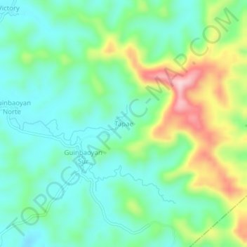 Mappa topografica Tapae, altitudine, rilievo