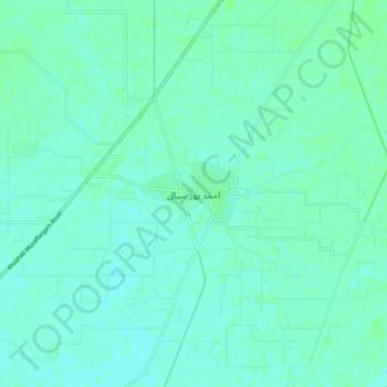Mappa topografica Ahmadpur Sial, altitudine, rilievo