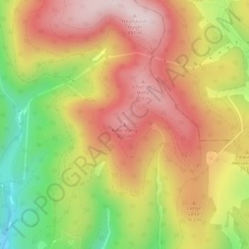 Mappa topografica Adlersberg, altitudine, rilievo