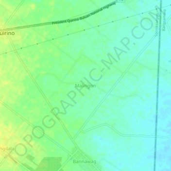 Mappa topografica Malingon, altitudine, rilievo