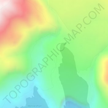 Mappa topografica Mendenhall Ice Caves, altitudine, rilievo