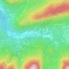 Mappa topografica Fusine in Valromana, altitudine, rilievo