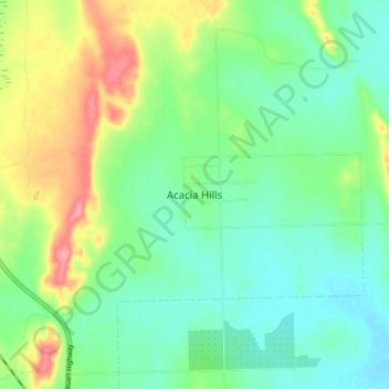 Mappa topografica Acacia Hills, altitudine, rilievo