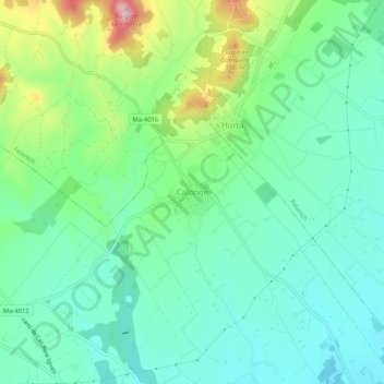 Mappa topografica Calonge, altitudine, rilievo