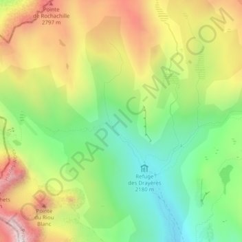 Mappa topografica Côte Baudette, altitudine, rilievo