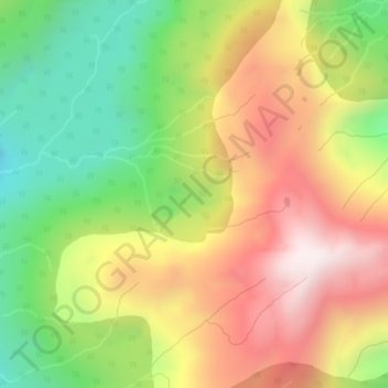 Mappa topografica Coast Mountains, altitudine, rilievo