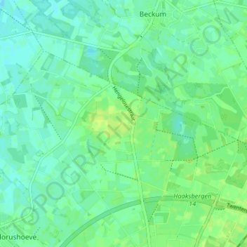 Mappa topografica Stepelo, altitudine, rilievo